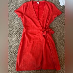 J. Crew Vibrant Red Midi Dress